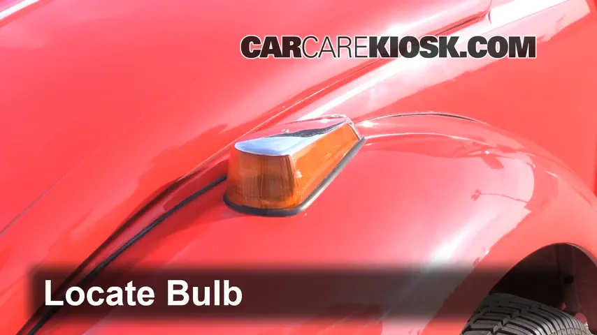 1976 Volkswagen Beetle 1.6L 4 Cyl. Convertible Luces Luz de estacionamiento (reemplazar foco)
